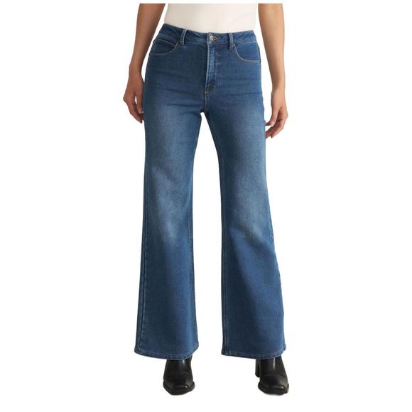 NEW Z SUPPLY georgia relaxed leg jeans in vintage denim blue - Picture 1 of 2